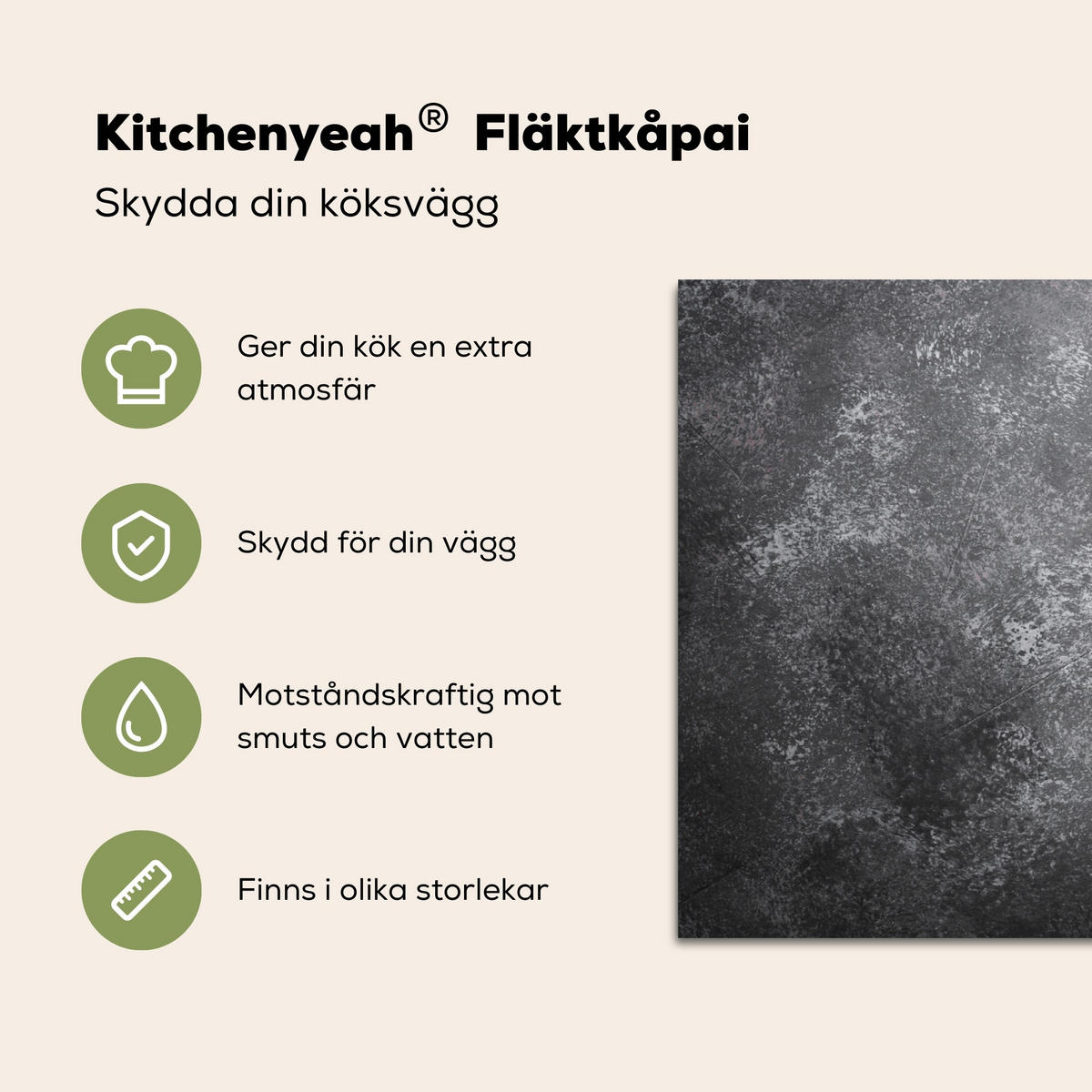 SPRITZSCHUTZ KÜCHE Pfeffer - Kräuter - Gewürze - Beton 90x60 cm - Rot, Metall (90/0.3/60cm) - MuchoWow