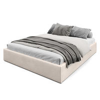 POLSTERBETT 160x200cm Bett mit Stauraum Lattenrost Creme - Creme, Holz/Holzwerkstoff (160/200cm) - Muralo