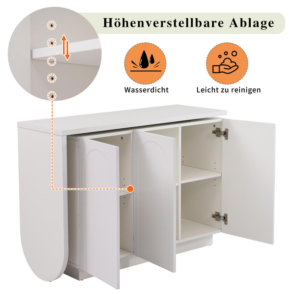 SCHREIBTISCH in Weiß L-förmig drehbar Eck-Computertisch Bürotisch Frisiertisch multifunktional Büro Homeoffice B110/T40/H75cm - Weiß, Holzwerkstoff (40/110/75cm) - STILVORA
