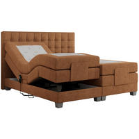 BOXBETT ELEKTRO 180/200 Orange Struktur - H3 - Orange, Holz/Textil (180/200cm) - MKS