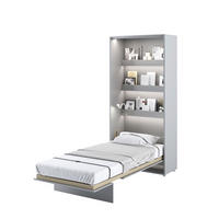 SCHRANKBETT BC-03 - 90x200cm Vertikal - Grau Matt - Grau, Holzwerkstoff (90/200cm) - Meblini
