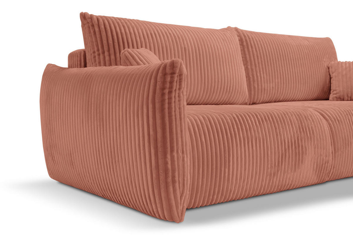 SOFA Hallora - Rosa (Tilia 62) - Altrosa, Holzwerkstoff (240/88/108cm) - Möblo
