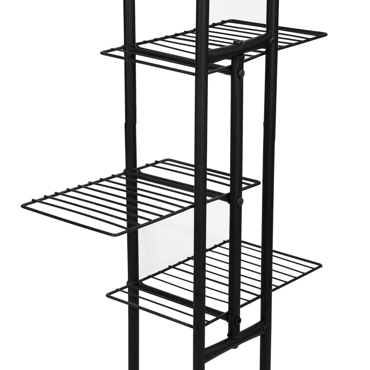 PFLANZENREGAL Beek - Schwarz, Metall (43.5/97.5/22cm) - [en.casa]