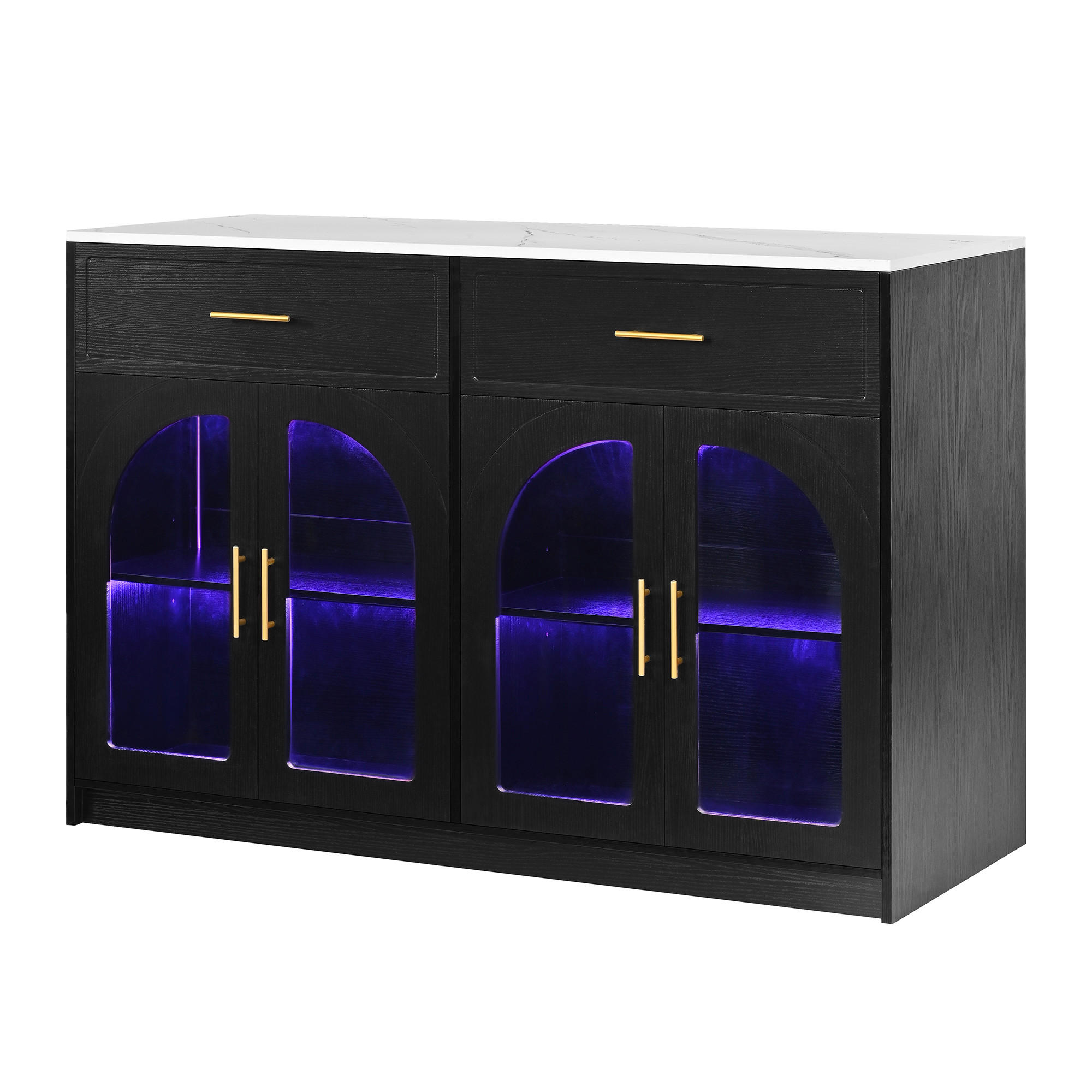 ComfortXL Kücheninsel Schwarz 135x91x55 cm