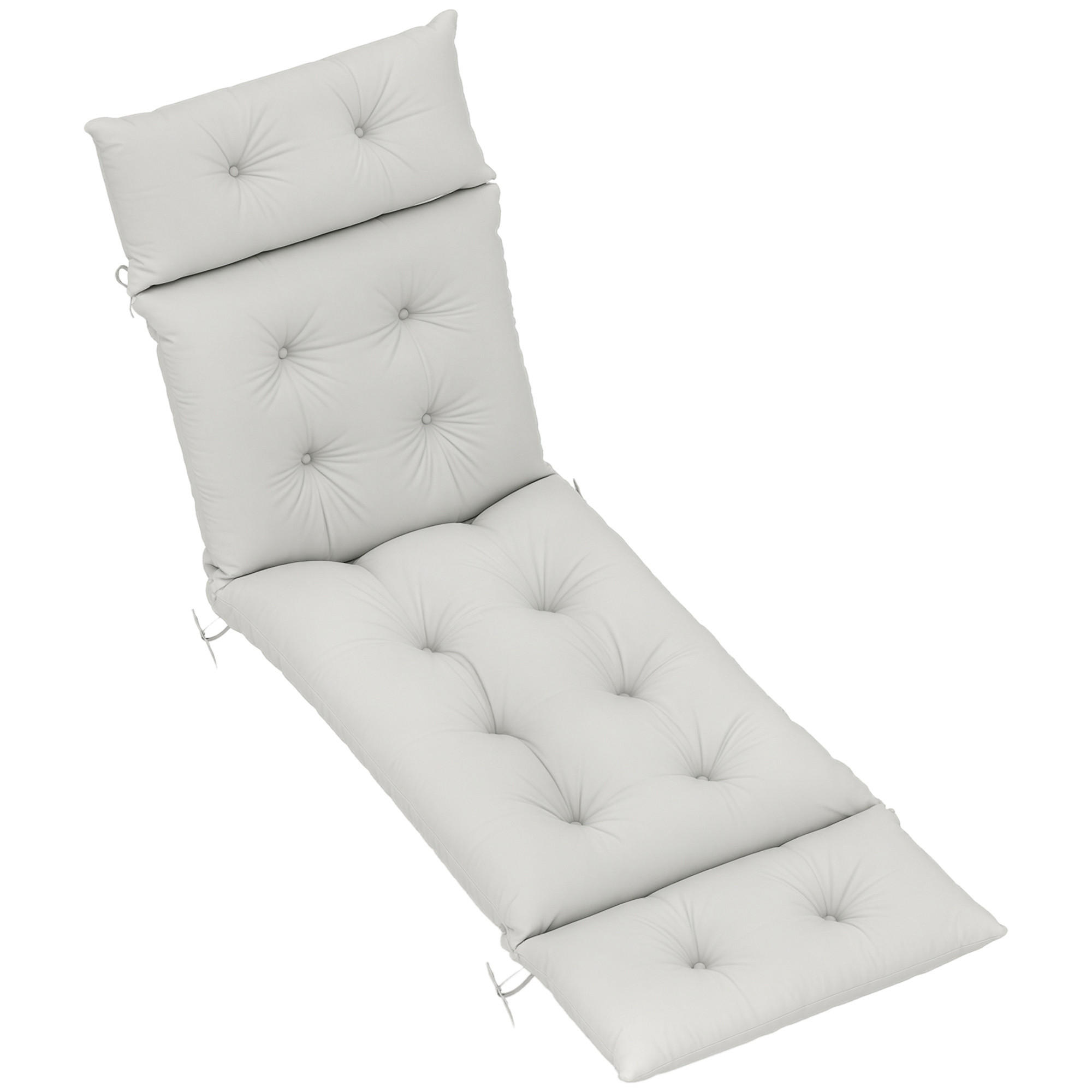 LIEGENAUFLAGE Hellgrau 190/56/10 cm - Hellgrau, Textil (190/10/56cm) - PANGIVO