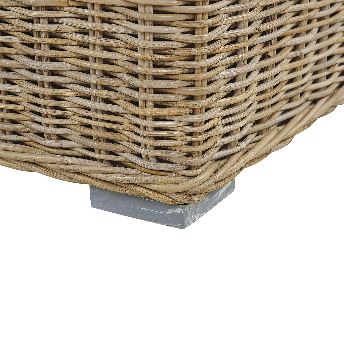 GARTENSESSEL Rattan natürlich Auflagen cremeweiß Ardea - Creme/Naturfarben, Naturmaterialen (112/70/90cm) - Beliani