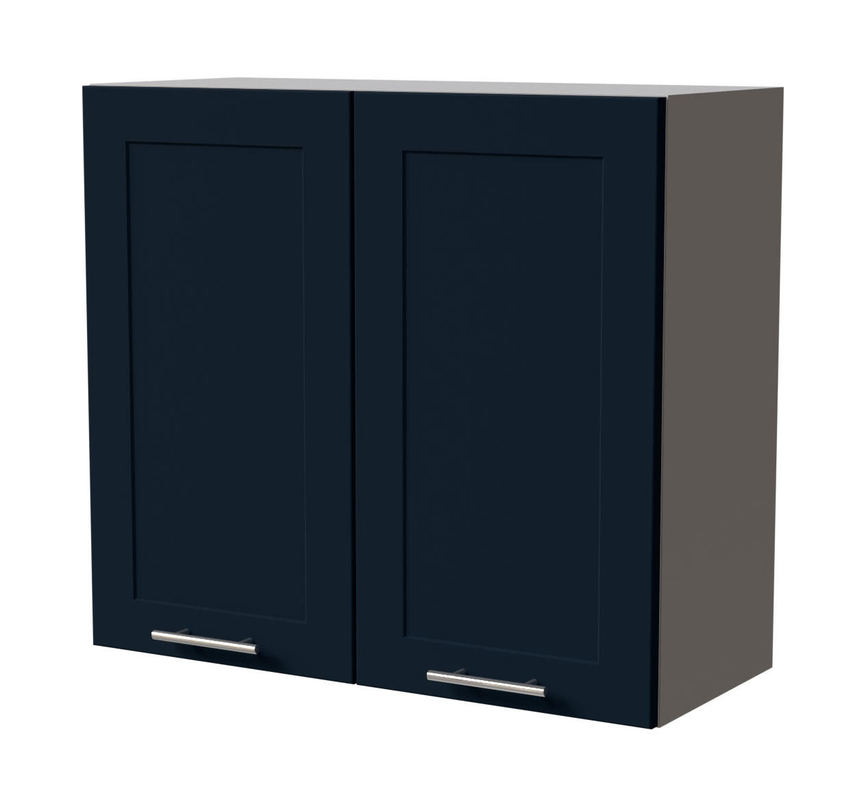 HÄNGESCHRANK Oslo W3/80 Grau / Indigo Matt 80 / 32,5 / 72cm - Dunkelblau/Grau, Holz/Holzwerkstoff (80/72/32.5cm) - Feldmann-Wohnen