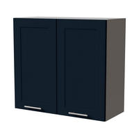 HÄNGESCHRANK Oslo W3/80 Grau / Indigo Matt 80 / 32,5 / 72cm - Dunkelblau/Grau, Holz/Holzwerkstoff (80/72/32.5cm) - Feldmann-Wohnen