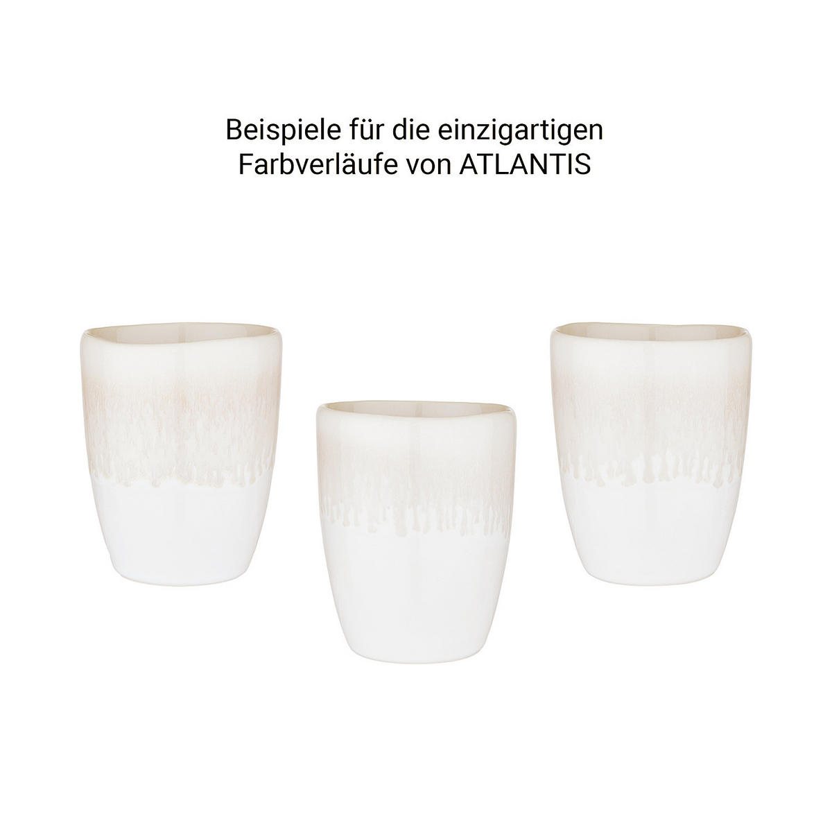 TASSE (4er Set) Atlantis - Beige, Keramik (0.3L) - Butlers