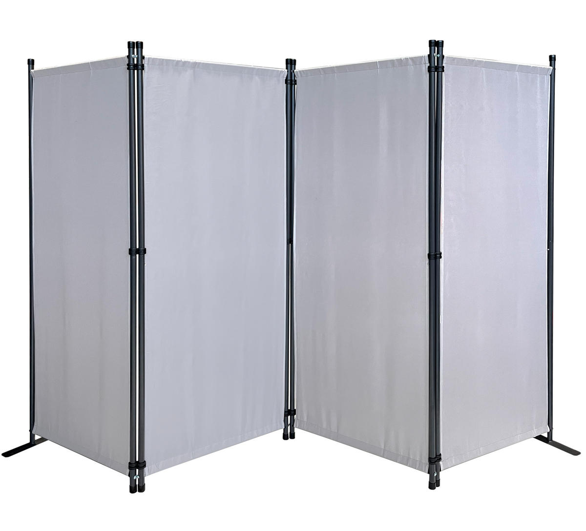 PARAVENT 2 Stück 4-tlg. 220x165 cm Weiß - Weiß, Metall (220/165cm) - QUICK STAR