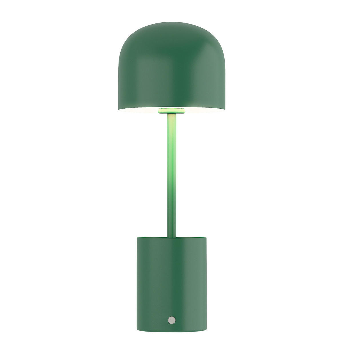 AKKU-TISCHLEUCHTE - Eisen / Kunststoff - Grün, Metall (13/13/37cm) - home24
