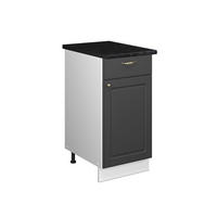 SPODNÍ SKŘÍŇKA PRO DŘEZ/VARNOU DESKU Fame-Line Anthrazit-Gold Landhaus 40 cm , PD Antracit - bílá/antracitová, kompozitní dřevo (40/82/60cm) - Vicco