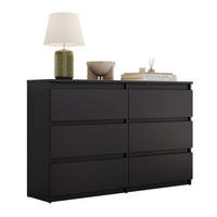 SIDEBOARD HANA M6 Schwarz 120cm - Schwarz, Holzwerkstoff (120/74.4/30cm) - Lookway