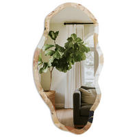 SPIEGEL 90x45 cm asymmetrisch mit Druck - Modernes Mosaik - Transparent, Glas (45/90/0.4cm) - TULUP