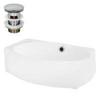 WASCHBECKEN - Weiß, Keramik (28/15/43cm) - ML-DESIGN