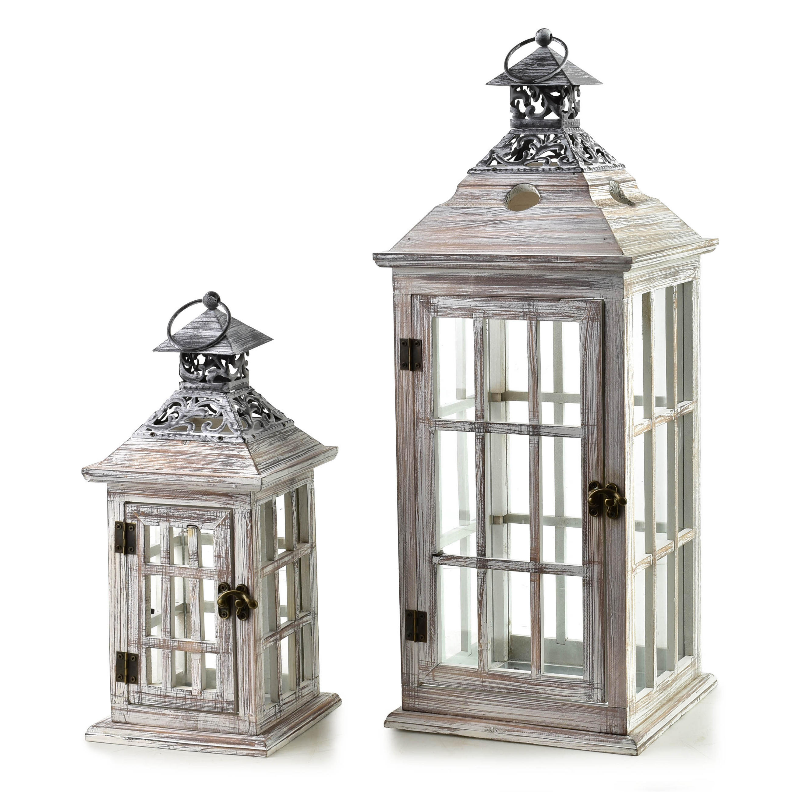 LATERNE Levi Beige 20/20/51 cm Holz - Beige, Holz (20/51/20cm) - Mondex