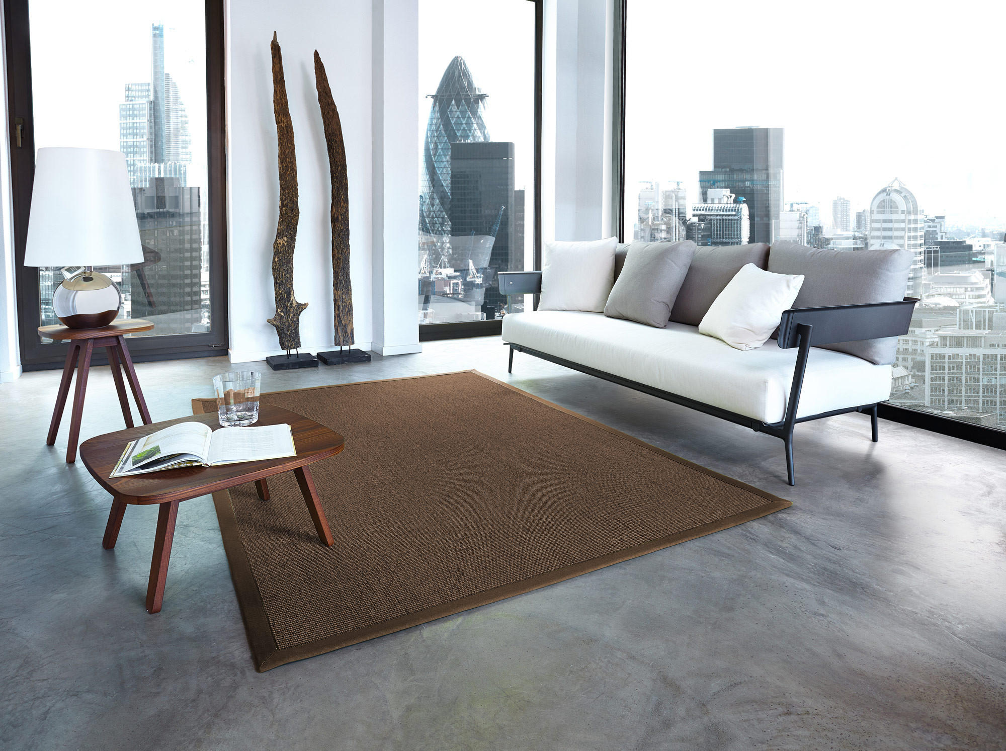 TEPPICH Sisal Manaus dunkelbraun/coffee 200x290cm - Dunkelbraun/Mokka, Textil (200/290cm) - Astra