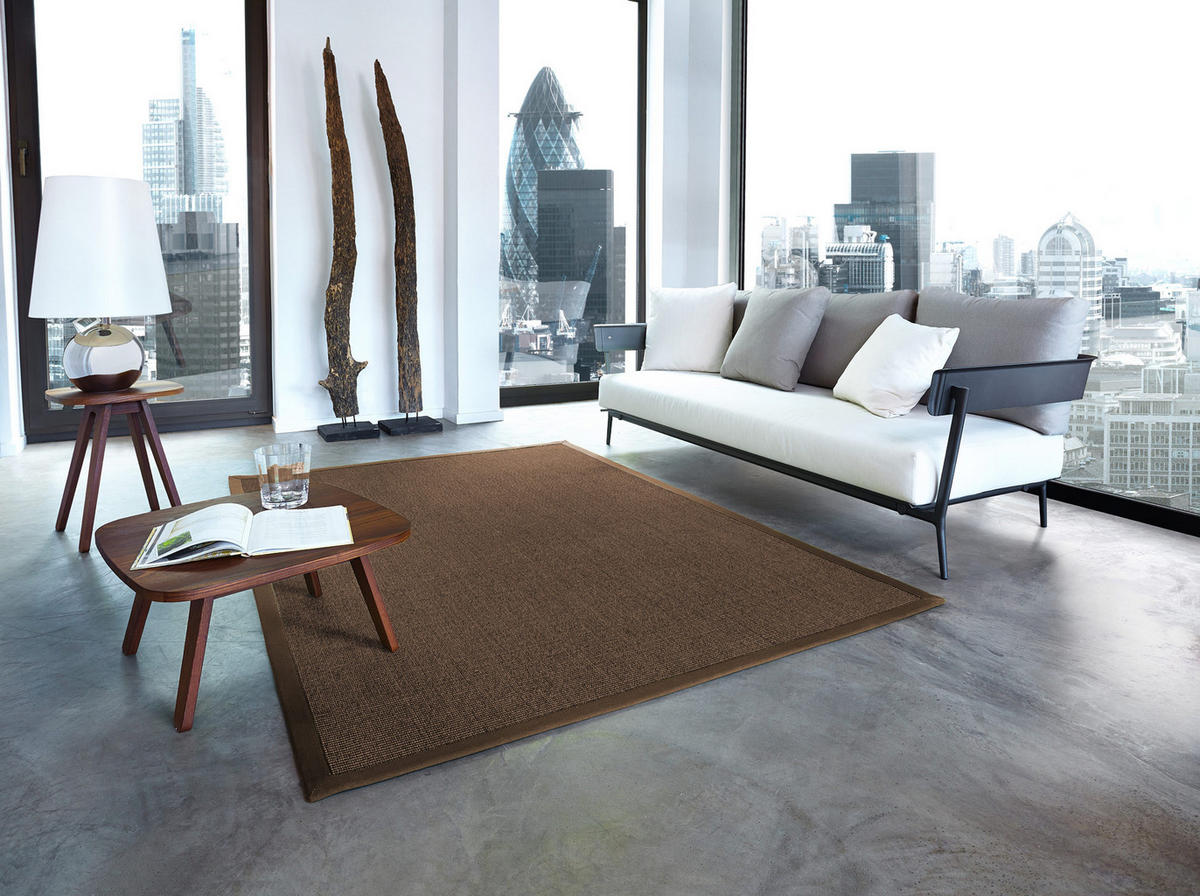 TEPPICH Sisal Manaus dunkelbraun/coffee 200x290cm - Dunkelbraun/Mokka, Textil (200/290cm) - Astra
