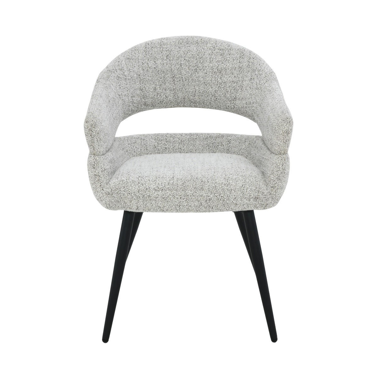 ESSZIMMERSTUHL 2 Er Set aus Metall 62x58x85cm, light grey - Hellgrau, Textil (62/85/58cm) - Livingfurn