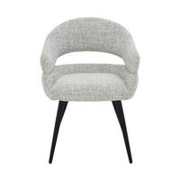 ESSZIMMERSTUHL 2 Er Set aus Metall 62x58x85cm, light grey - Hellgrau, Textil (62/85/58cm) - Livingfurn