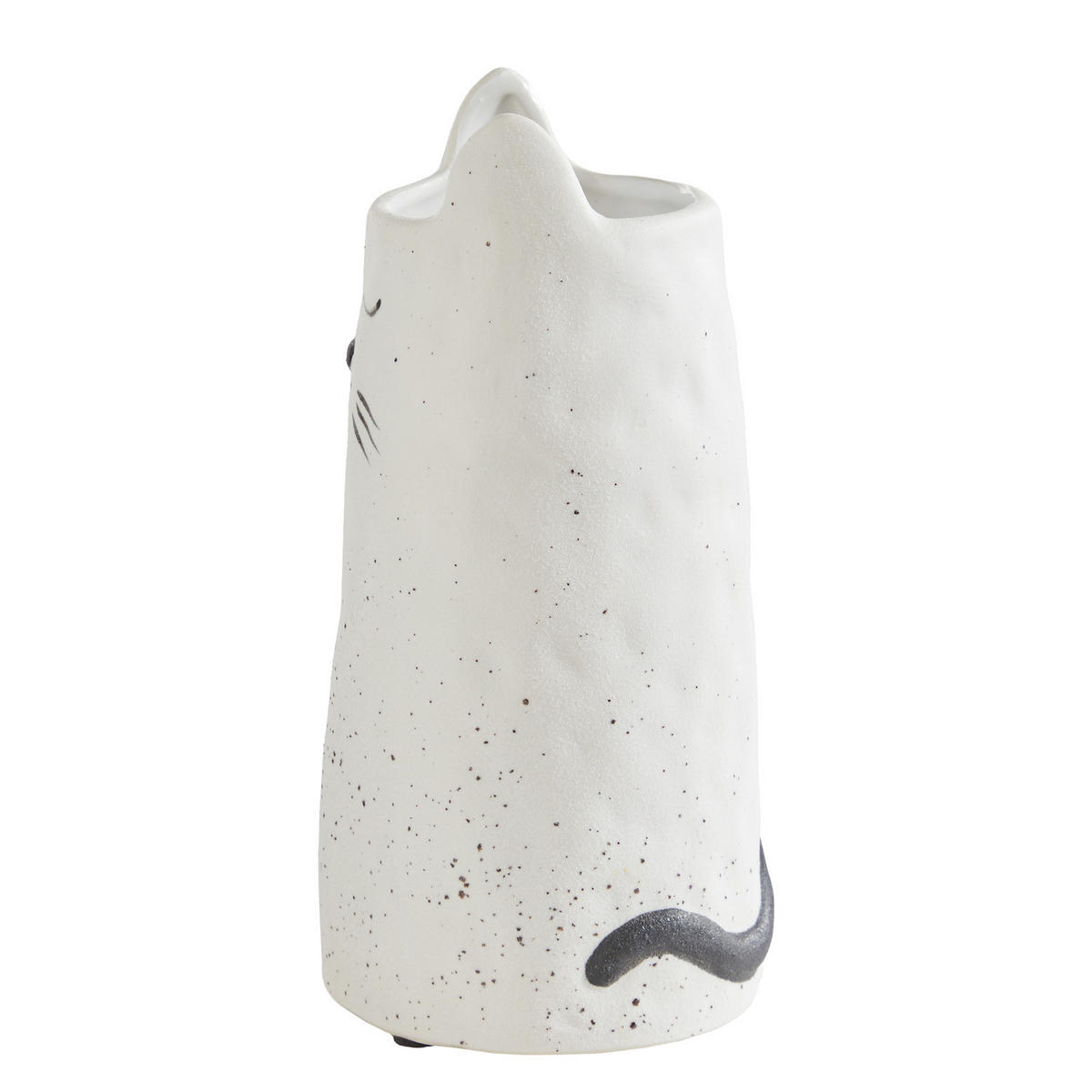 VASE Gato Katze 26 cm - Weiß, Keramik (20cm) - Butlers