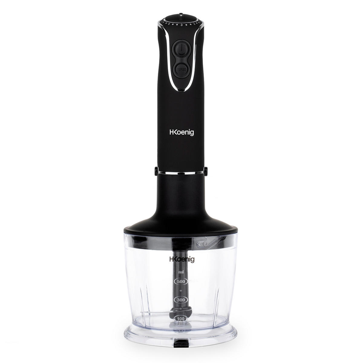 STABMIXER MIX75 Schwarz und Silber - Grau, Metall (6.2/20.8/5.4cm) - HKoenig