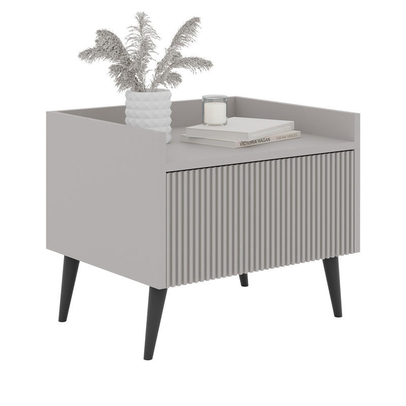 NACHTSCHRANK SCALA 52/41/45 cm Kaschmir - Kaschmir/Schwarz, Holzwerkstoff/Metall (52/45/41cm) - Idohome