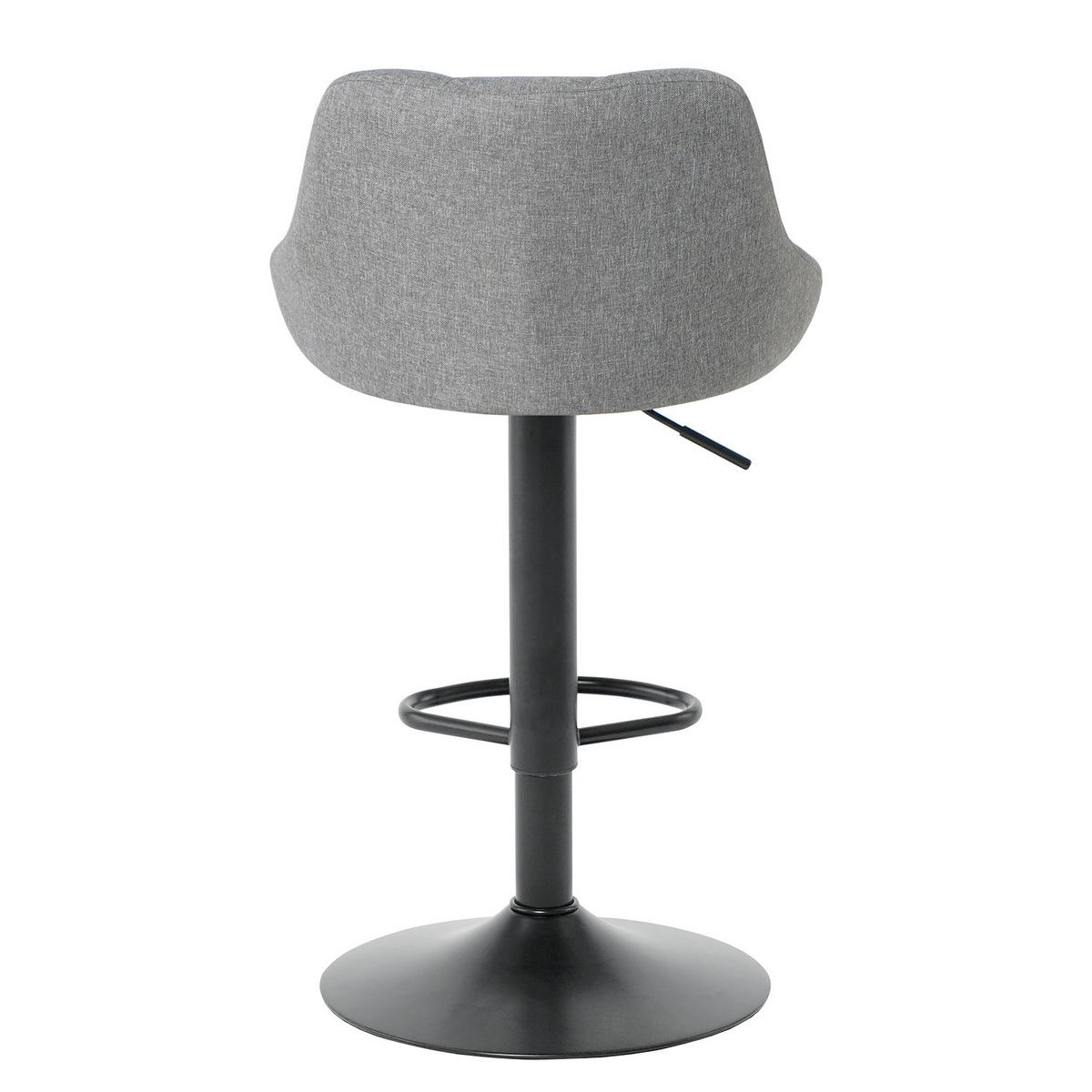 BARSTUHL - 2er-Set - Leinen / Eisen - Grau, Textil/Metall (46/83/49cm) - home24