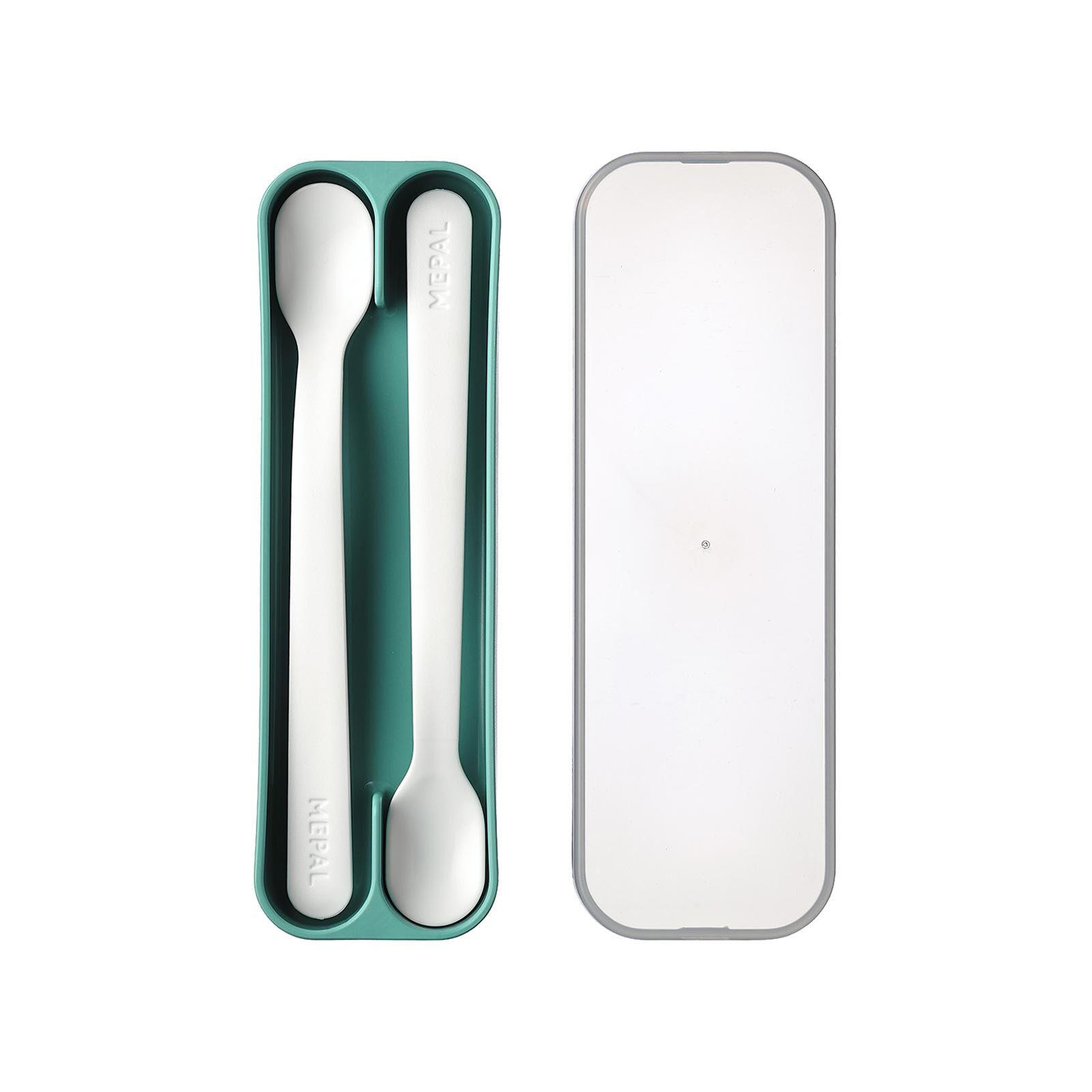 FÜTTERLÖFFEL Mio Deep Turquoise 2er Set - Türkis, Kunststoff - Mepal