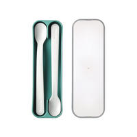FÜTTERLÖFFEL Mio Deep Turquoise 2er Set - Türkis, Kunststoff - Mepal