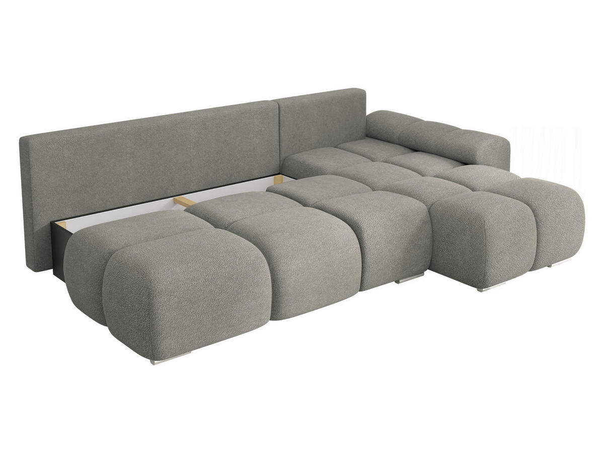 ECKSOFA Bestii, Seite: Links - Schwarz/Grau, Holz/Kunststoff (270/183cm) - MIRJAN24