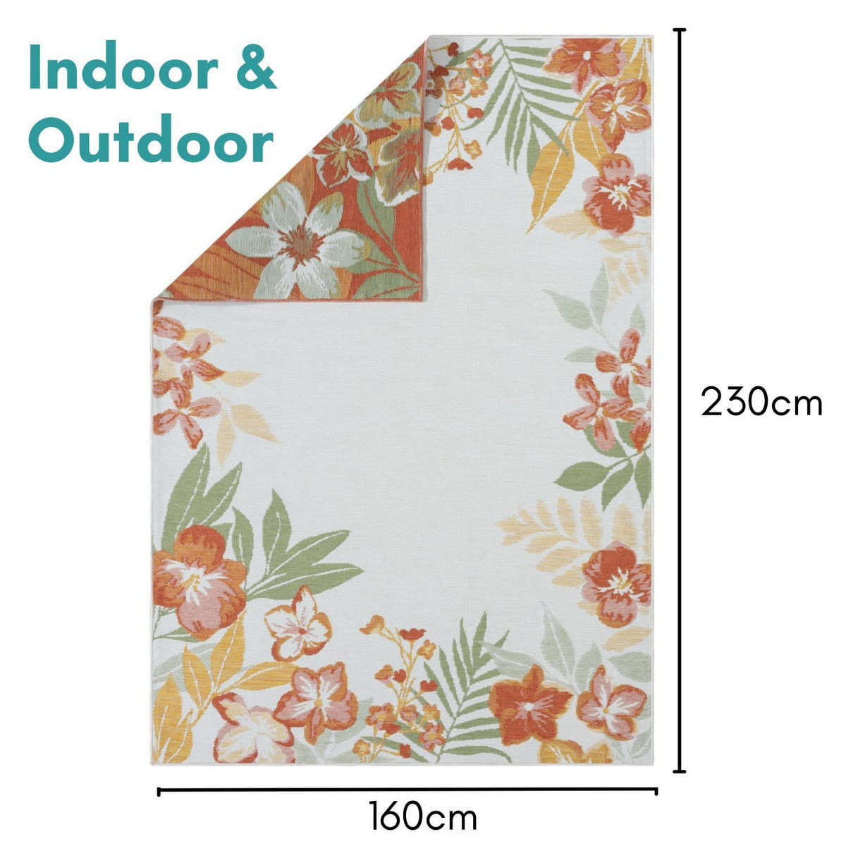 OUTDOORTEPPICH Leela Rostfarben,Currygelb,Grün 160/230 cm - Rostfarben, Textil (160/230cm) - My-Rug