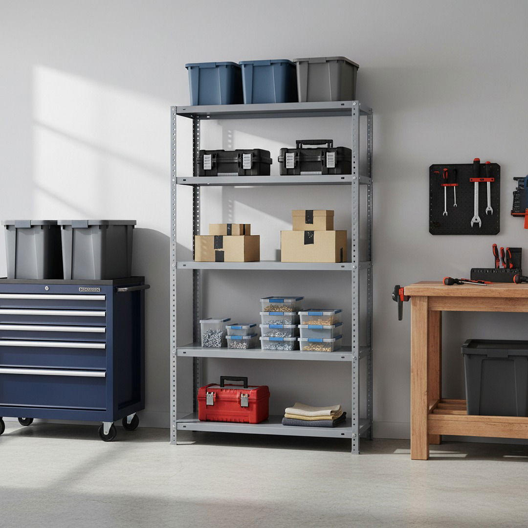 SCHRAUBREGAL PANDA TALL | HxBxT 200x100x30cm | 5 Fachböden | Fachlast 100kg | Grau - Grau, Metall (100/200/30cm) - PROREGAL