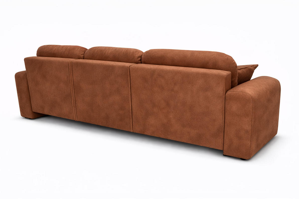 ECKSOFA Mit Schlaffunktion Und Bettkasten, Sofa L-Form Bingo L, Veloursstoff Salvador, Dunkelbraun, Rechts - Dunkelbraun, Holz (250/142cm) - Kaiser Möbel