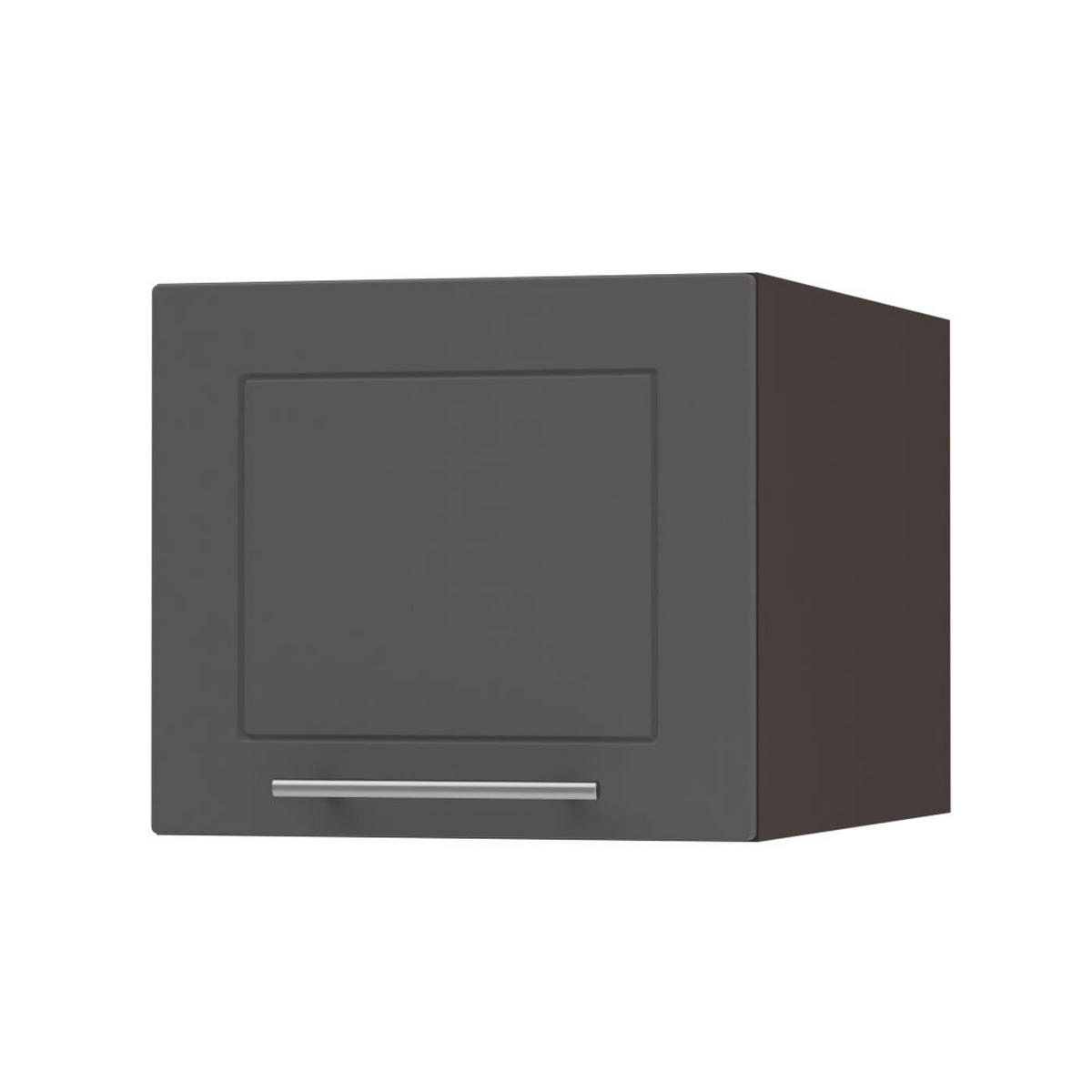 KLAPPHÄNGESCHRANK Kvantum W6B/45 Graphit Matt / Lava Matt 45 / 59 / 36cm - Dunkelgrau/Graphitfarben, Holz/Holzwerkstoff (45/36/59cm) - Feldmann-Wohnen