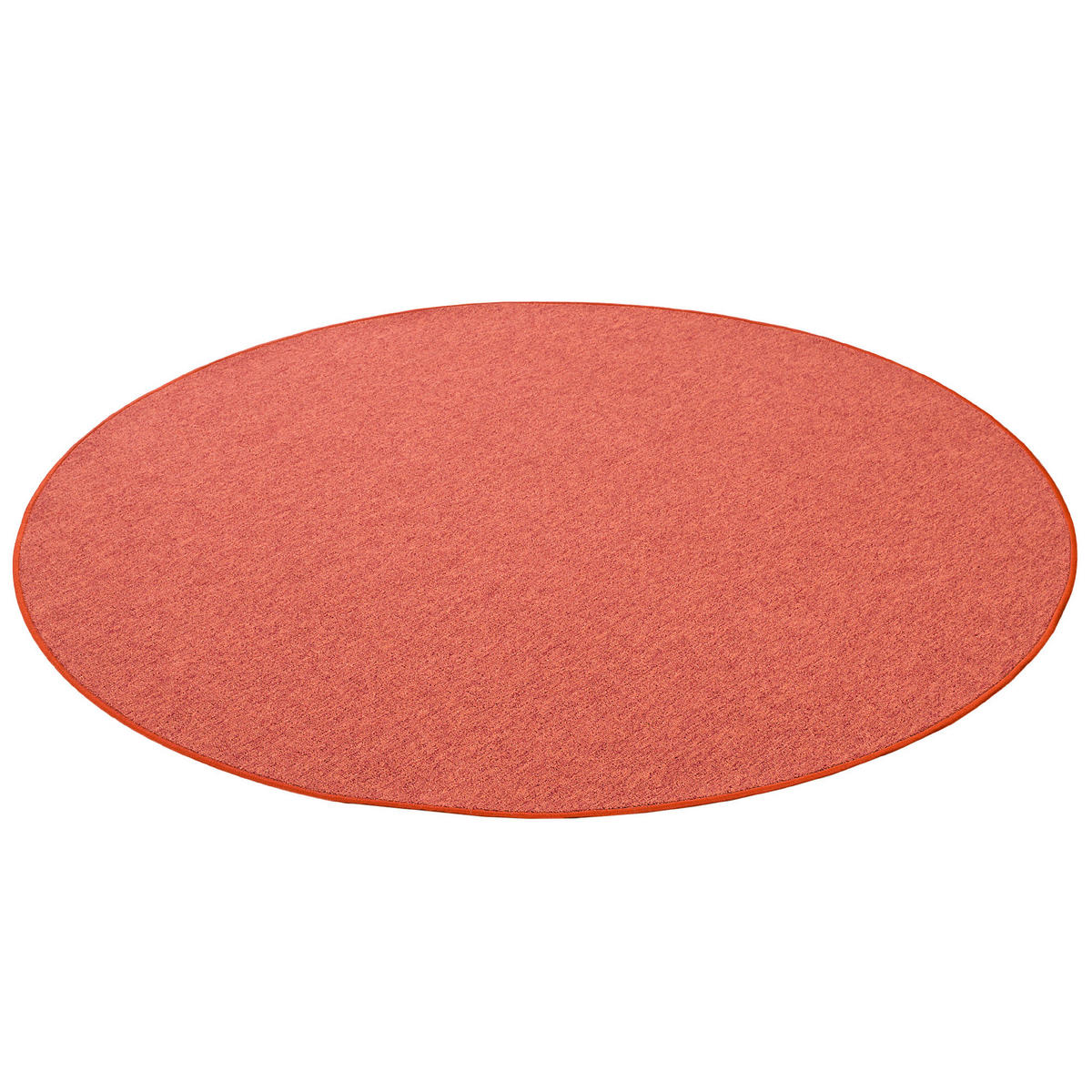 FEINSCHLINGEN VELOUR TEPPICH STRONG RUND - Terracotta, Textil (200/200cm) - Snapstyle