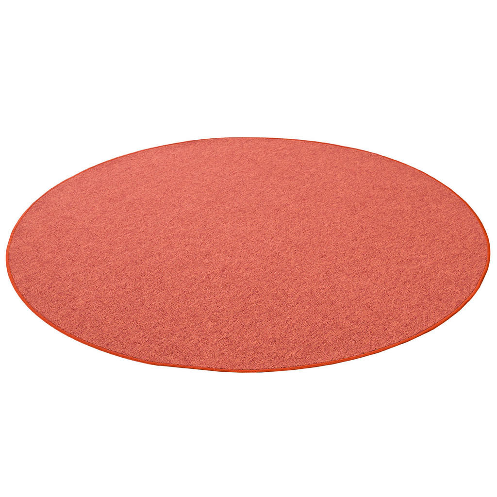 Thumbnail - Snapstyle Feinschlingen, Terra cotta, Textil, Rund, 160x160 cm, Teppiche & Böden, Teppiche