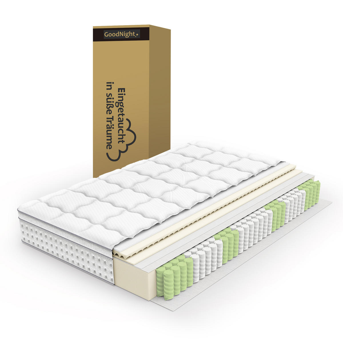 STAURAUMBETT 180/200 cm DE-32542 mit LED und Matratze Grau - Grau, Metall (180/200cm) - ComfortXL