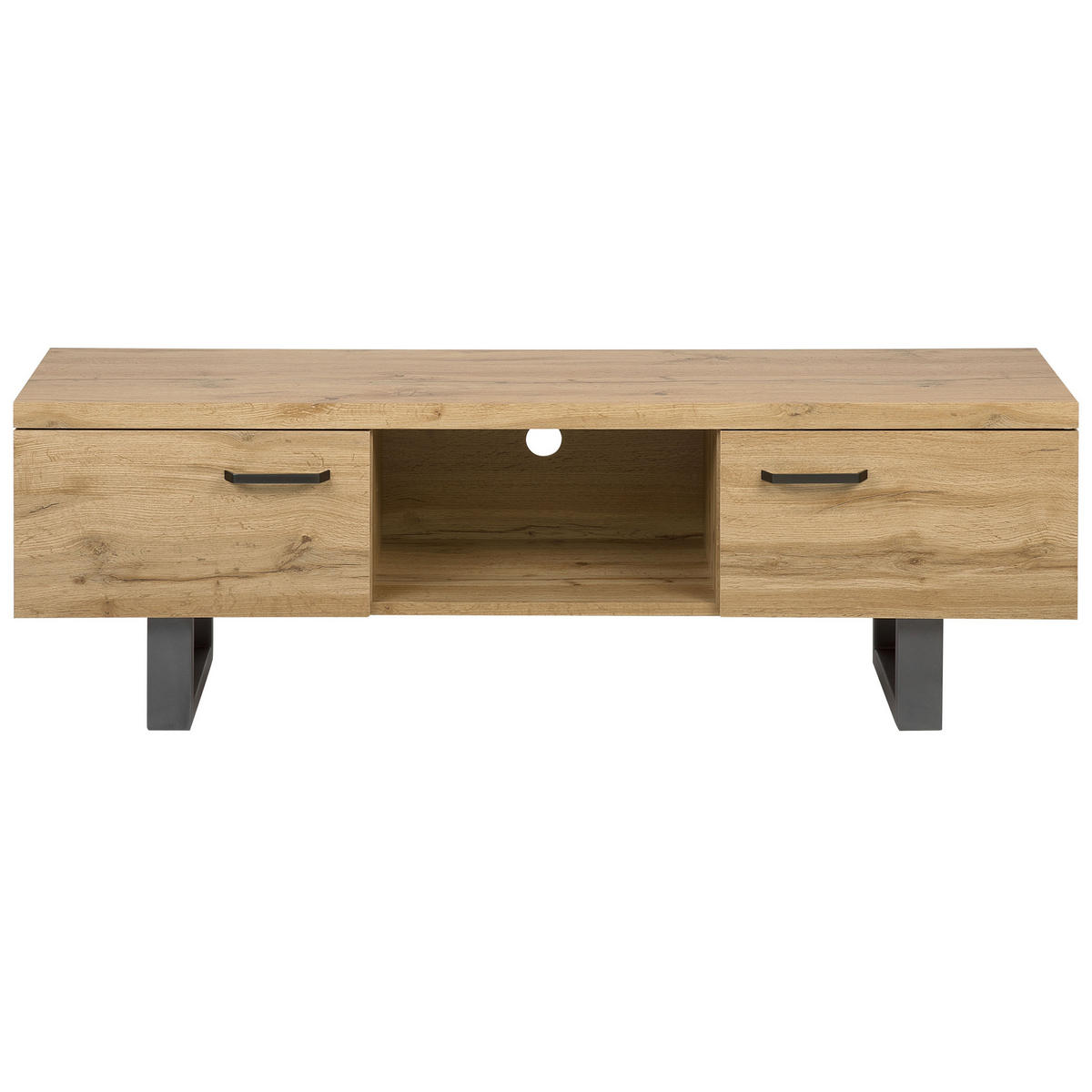TV-MÖBEL Hellbraun, Grau TIMBER 41/140/47 cm - Hellbraun, Holzwerkstoff (140/47/41cm) - Beliani