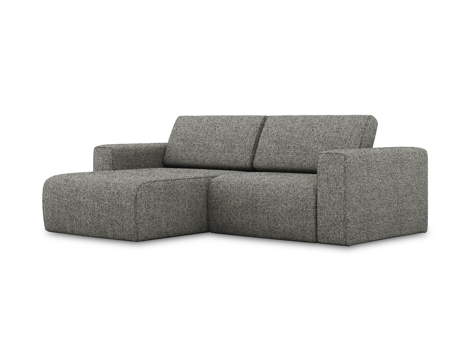 ECKSOFA Links Strukturstoff Stoff Grau - Dunkelgrau/Beige, Kunststoff/Textil (167/224cm) - Makamii