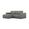 ECKSOFA Links Strukturstoff Stoff Grau - Dunkelgrau/Beige, Kunststoff/Textil (167/224cm) - Makamii