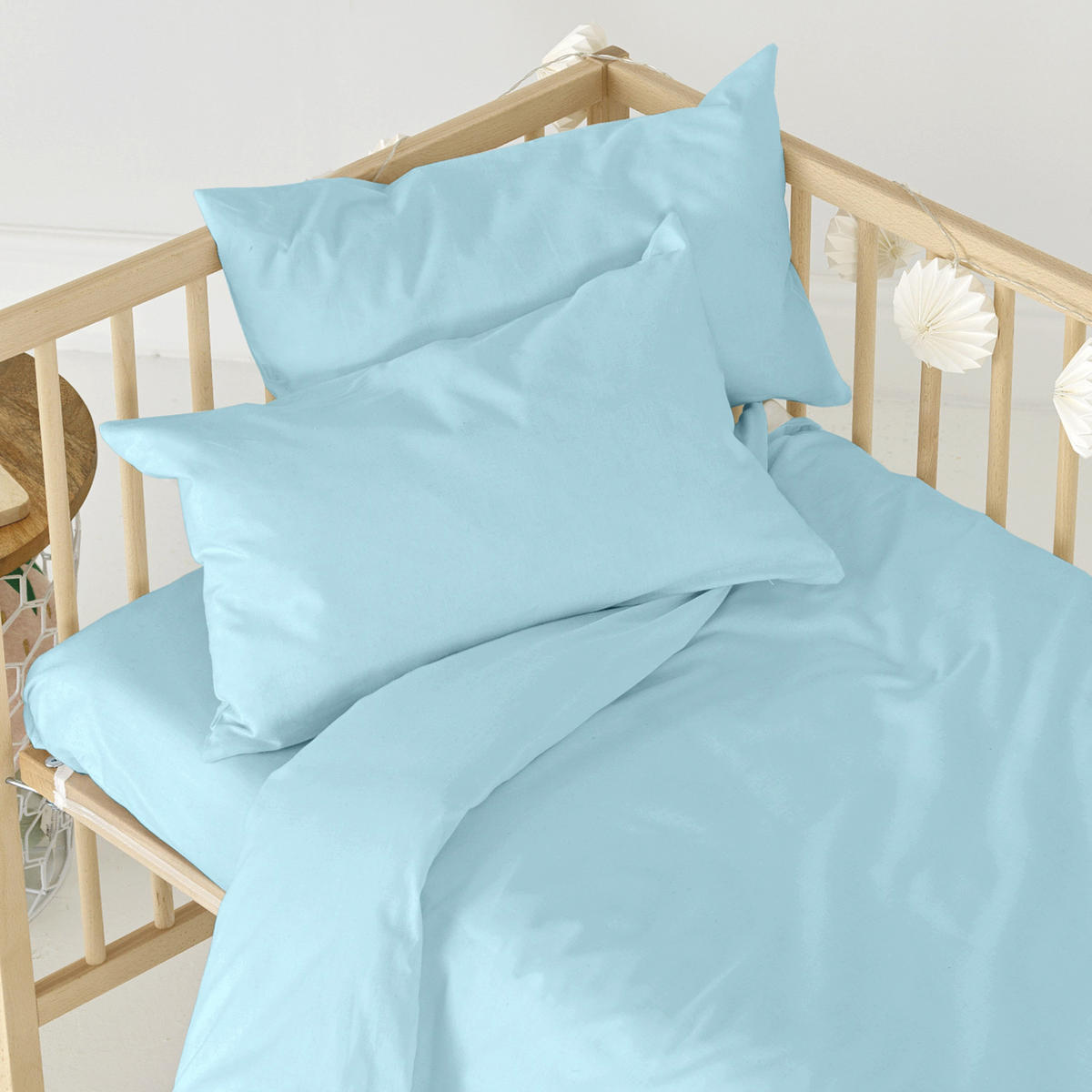 SPANNBETTTUCH basic 60x120x14 cm (kinderbett) blau - Blau, Textil (70/140cm) - Happy Friday