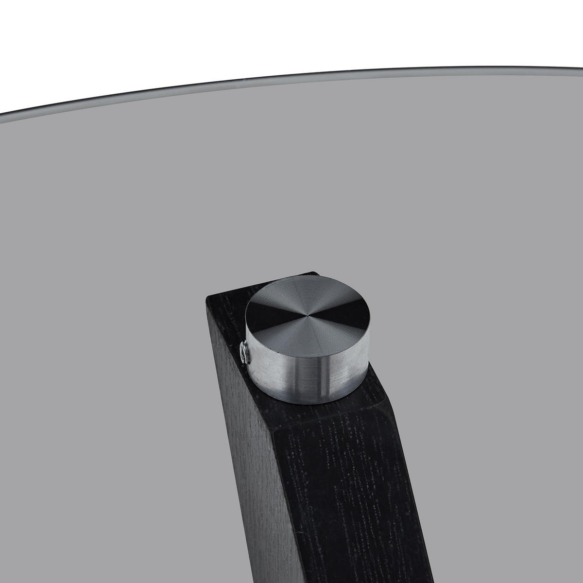 COUCHTISCH in Schwarz Runder Kaffeetisch für Wohnzimmer, Büro & Lounge, Hitze- & Kratzfest, 80/80/42.2 - Schwarz/Naturfarben, Glas/Holzwerkstoff (80/80/42.2cm) - STILVORA