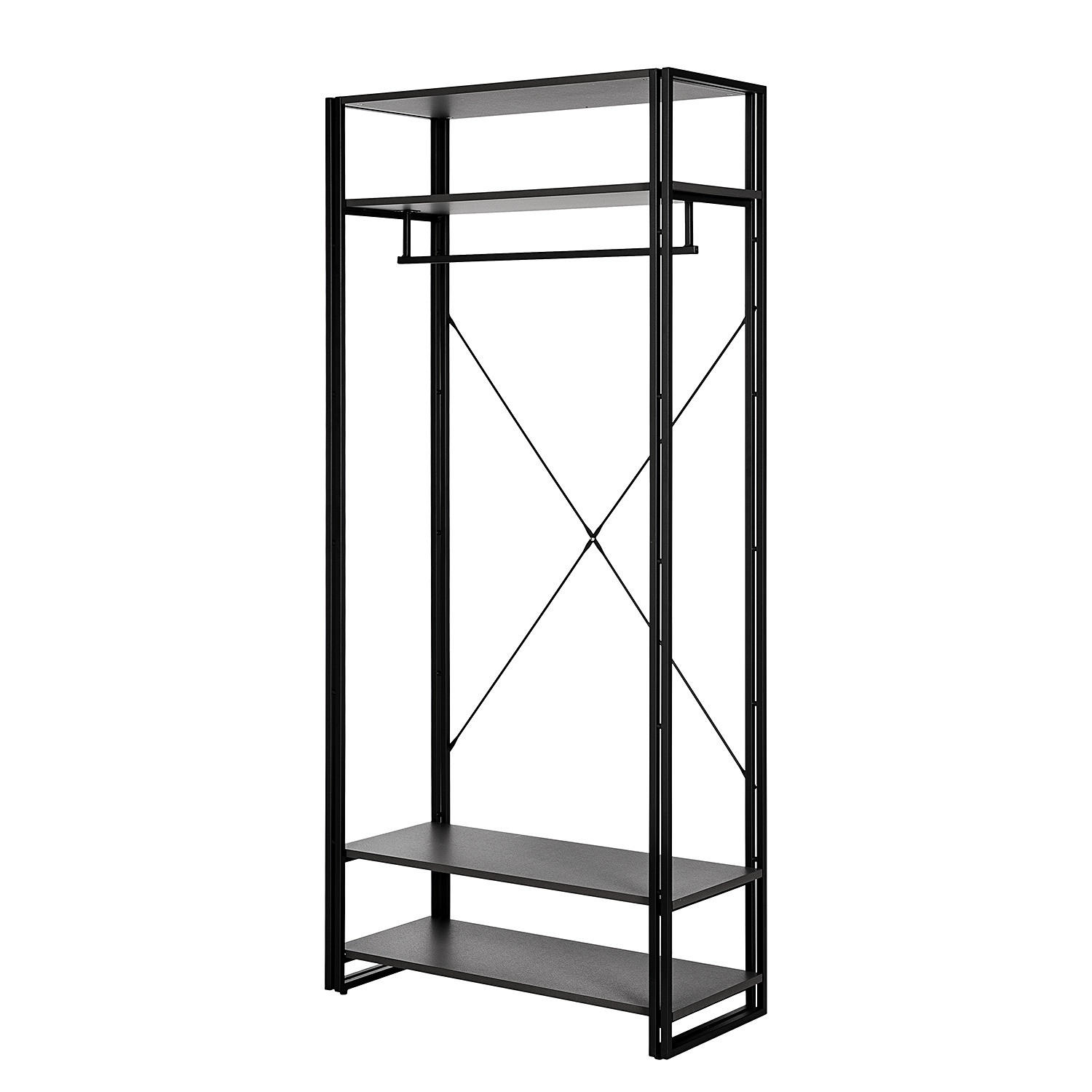 GARDEROBE - Schwarz, Holzwerkstoff (80/180/35cm) - home24