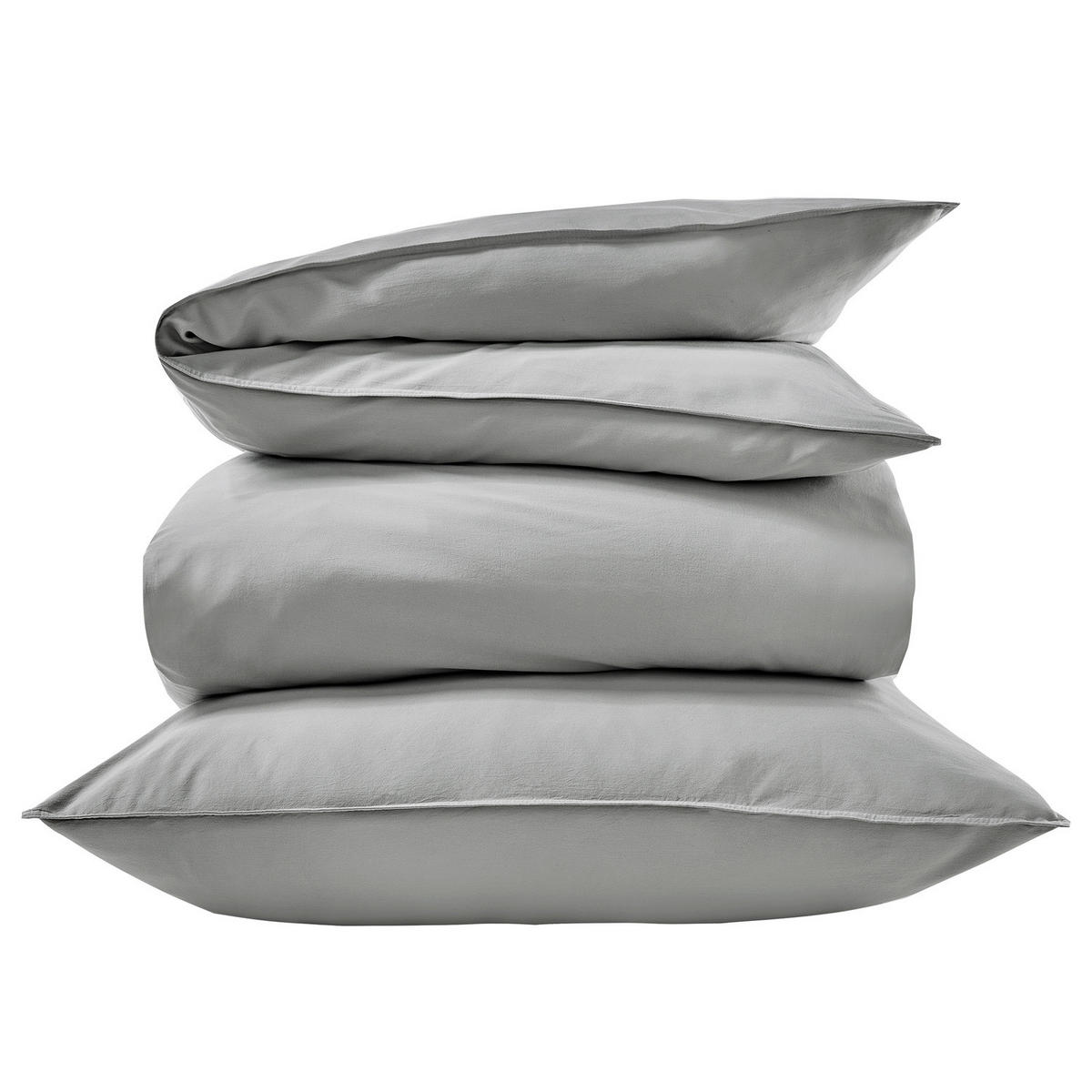 MAKOSATIN BETTWÄSCHE Nightlife Deluxe aus Baumwolle 155 x 220 cm - Dunkelgrau, Textil (155/220cm) - Butlers