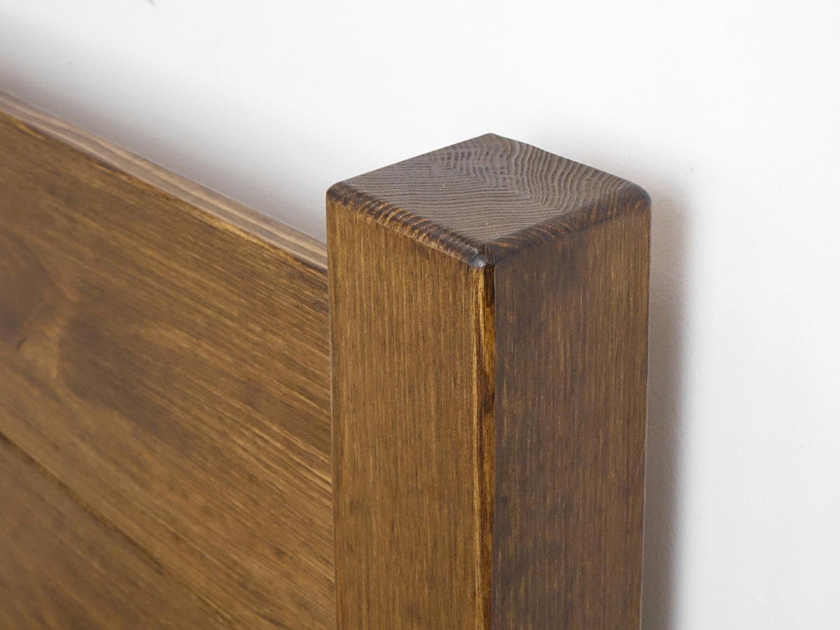 BETT aus Massivholz Rustyk Dobromir 90x200 - Dunkelbraun, Holz (90/200cm) - Seart