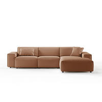 ECKSOFA RANI Braun Cord - Dunkelbraun/Schwarz, Kunststoff/Textil (299/189cm) - KAWOLA