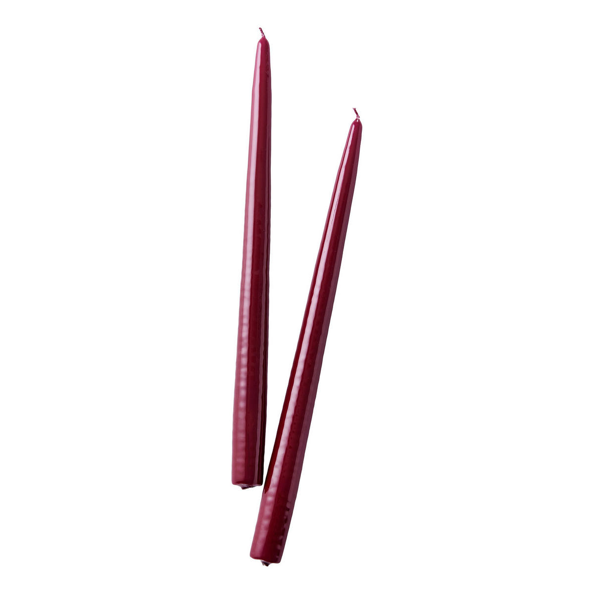 KERZE (12er-Set) Twin Flame konische Zwillingskerzen - Rot, Paraffin (4/31/2cm) - Butlers