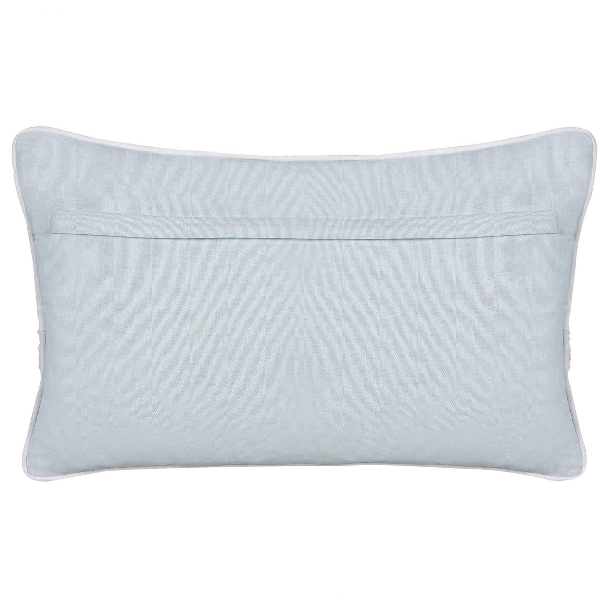 DEKOKISSEN 2er-Set Grau 30/50 cm Gazania - Weiß/Grau, Textil (30/50cm) - Beliani