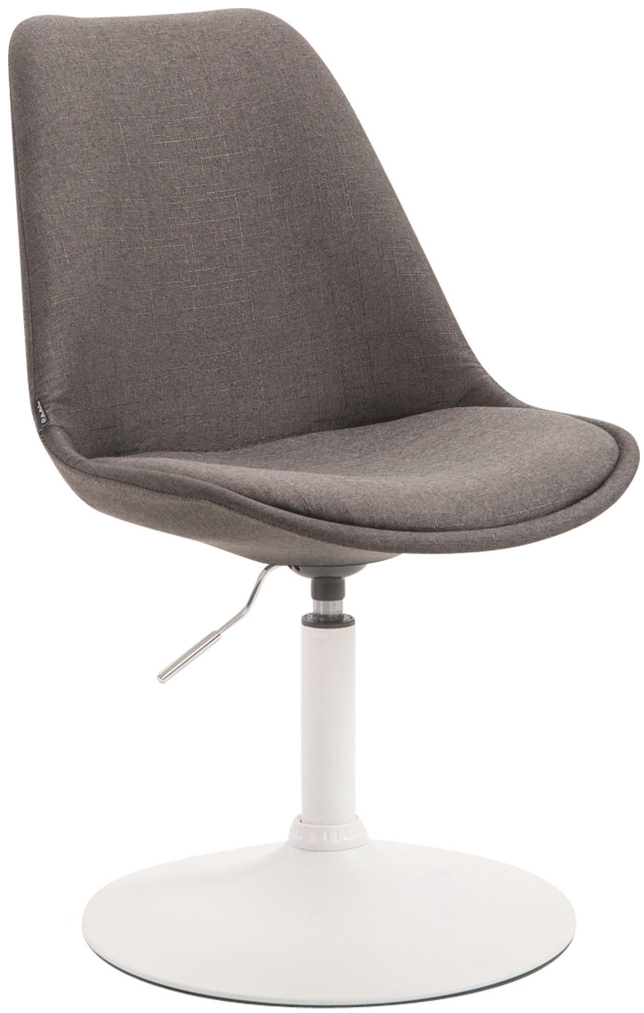 DREHSTUHL Stoff dunkelgrau - Dunkelgrau/Weiß, Textil/Metall (48/76/57cm) - CLP